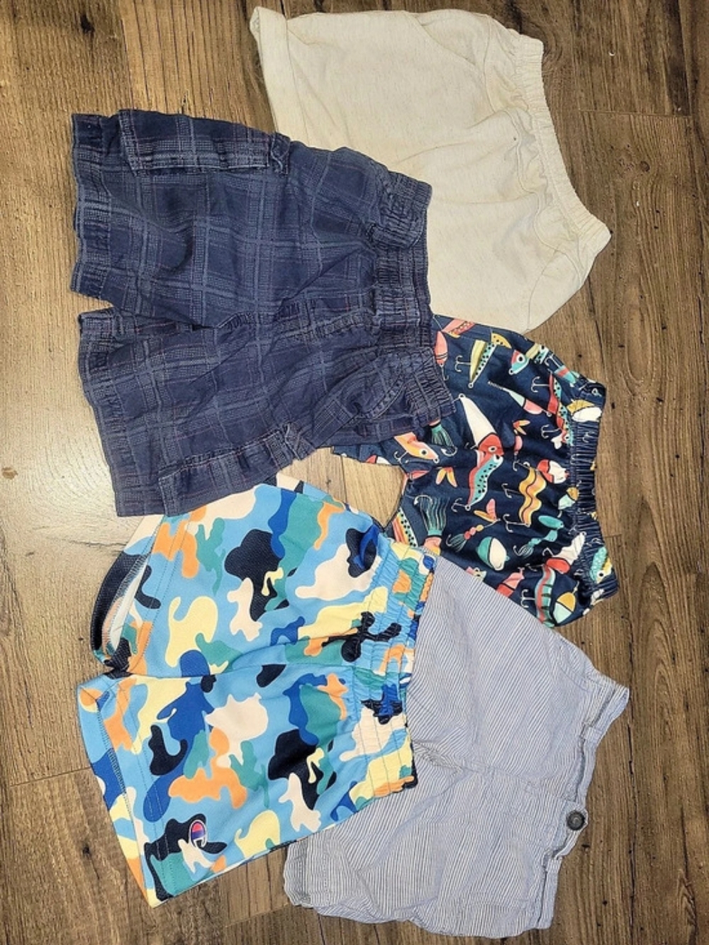 Champion Kids Shorts 5-Piece Set Blue & Gray